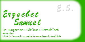 erzsebet samuel business card